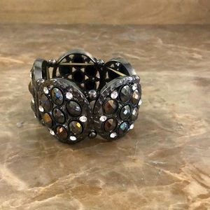 Silver rhinestone bracelet